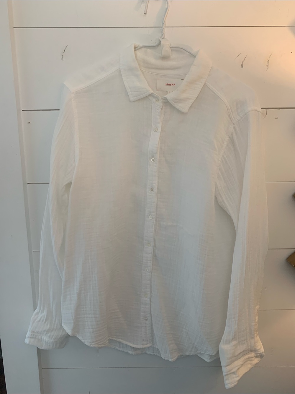 Xirena white gauze shirt. Size Small.